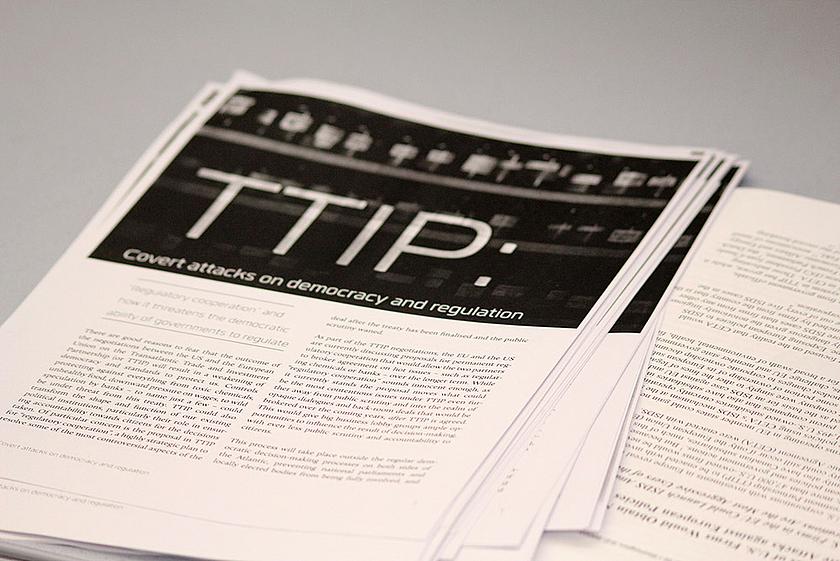 Es sieht nicht gut aus für das Freihandelsabkommen TTIP zwischen den USA und der EU. (Foto: Sinn Féin, CC BY 2.0, https://www.flickr.com/photos/sinnfeinireland/16999097188/)