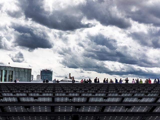 Auf dem Solardach des Futurium-Gebäudes in Berlin Mitte
