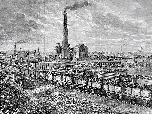 Historisches Bild der britischen Kohleverstromung 