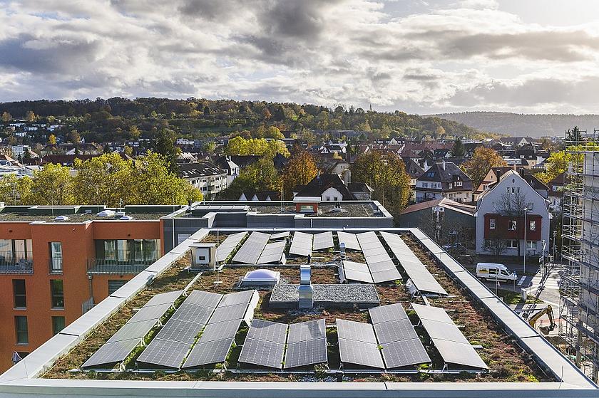 Solaranlagen auf einem Dach in Tübingen