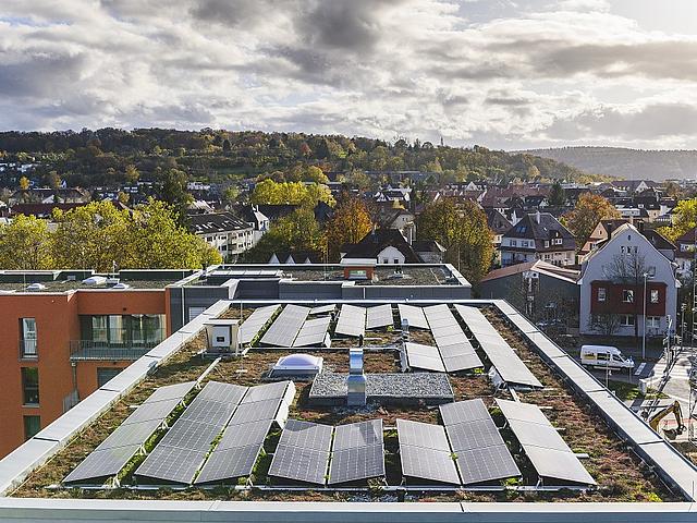Solaranlagen auf einem Dach in Tübingen