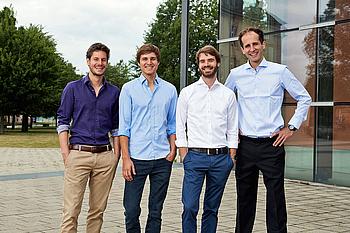 Das Gründerteam von Oxygen Technologies: Gregor Rohbogner, Manuel Maas, Florian Kaiser und Niklas Kreifels.