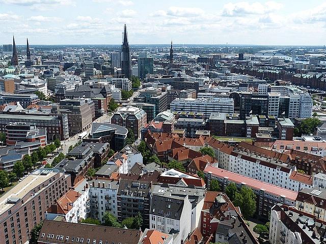 Blick über die Dächer von Hamburg