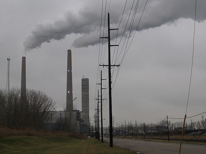 Das Kohlekraftwerk von Monroe in Michigan, USA.