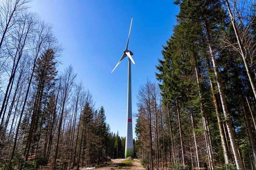 Windenergieanlage im Wald