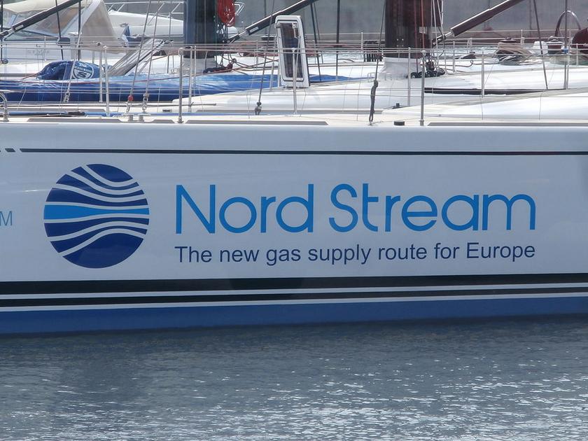 Schiff mit Aufschrift Nord Stream