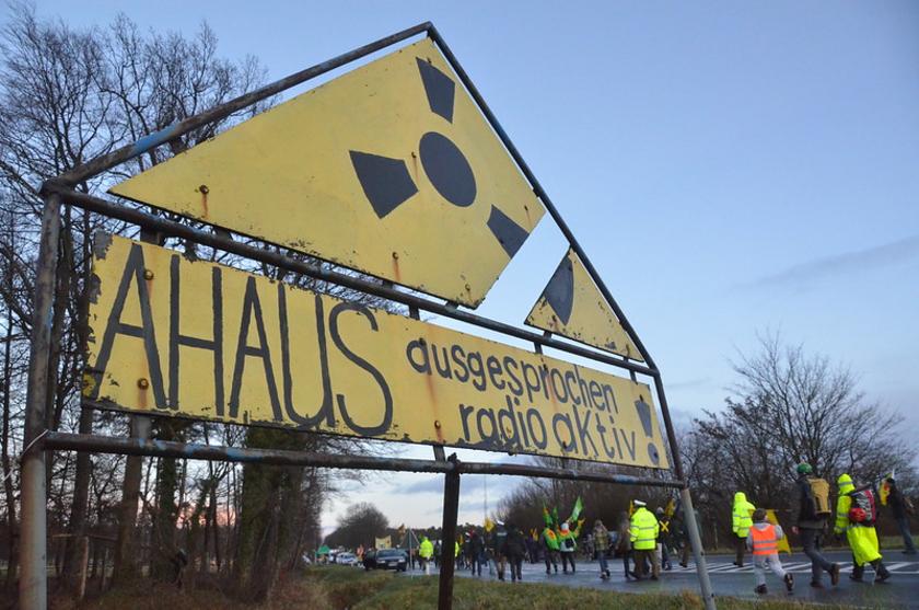 Protest gegen Atommüll-Lagerung in Ahaus