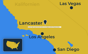 Lancaster in Kalofornien liegt nördlich von Los Angeles