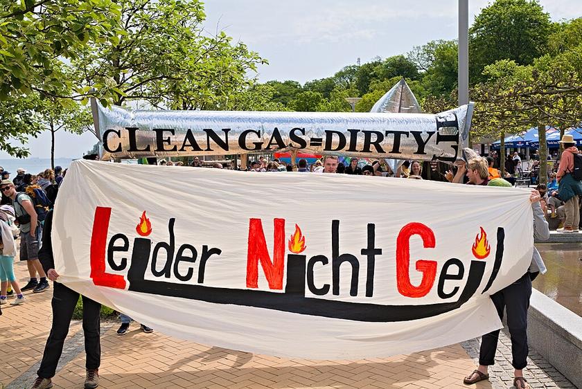 Protest gegen geplanten LNG-Terminal auf Rügen