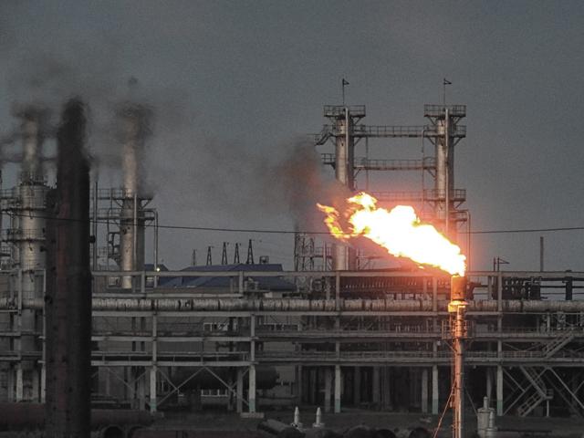 Erdgasförderanlage in Russland