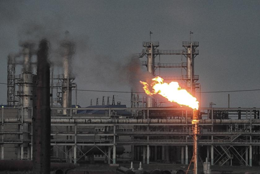 Erdgasförderanlage in Russland