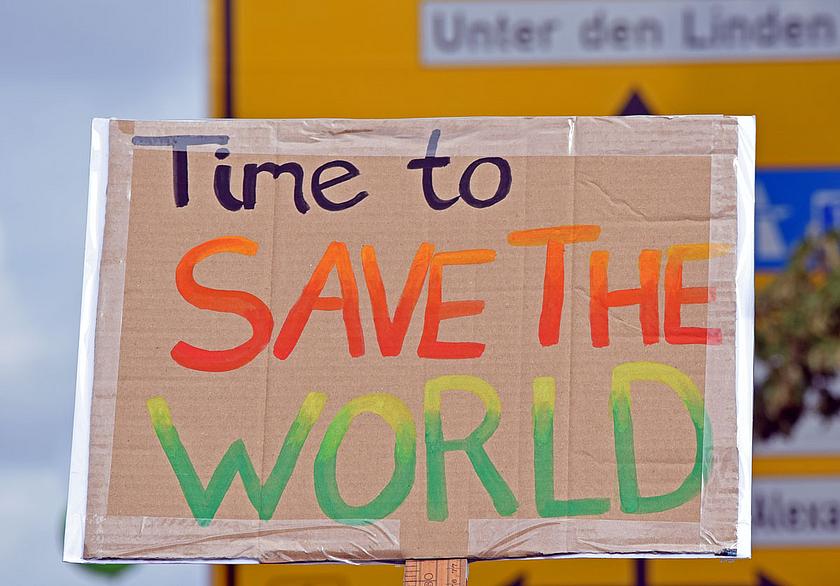 Plakat auf dem internationalen Klimastreik am 20. September 2019 in Berlin. 