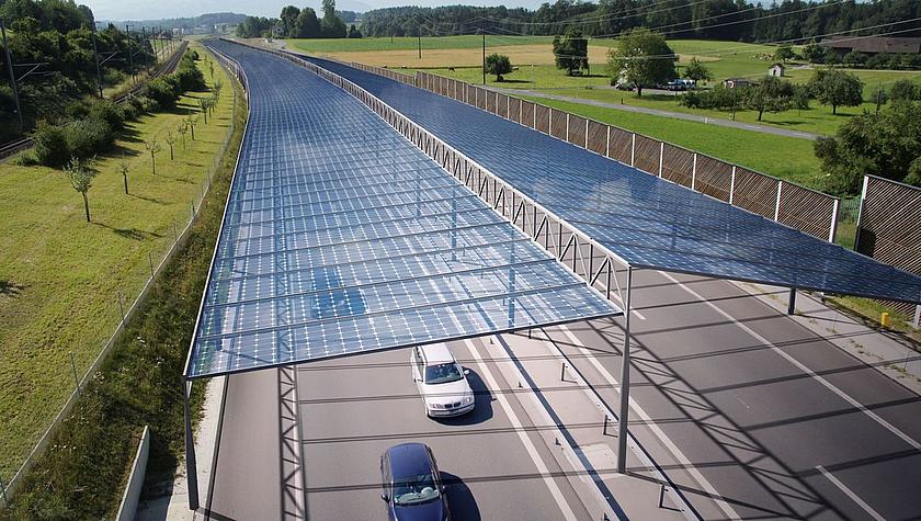 So könnte es aussehen, das Solardach für die Autobahn