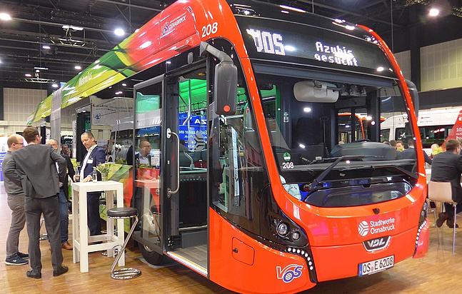 Die Stadtwerke Osnabrück setzen auf E-Busse des holländischen Hersteller VDL. Bis 2030 sollen sämtliche Busse in der niedersächsischen Kommune emissionsfrei unterwegs sein. (Foto: H.C. Neidlein)