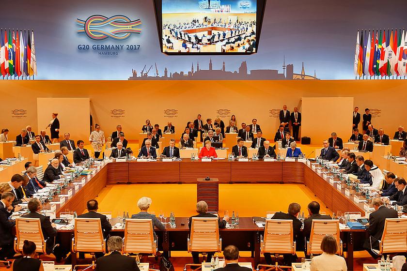Auch beim G20-Treffen 2017 in Hamburg bekräftigten die wichtigsten Industrie- und Entwicklungsländer ihren Willen zu mehr Klimaschutz