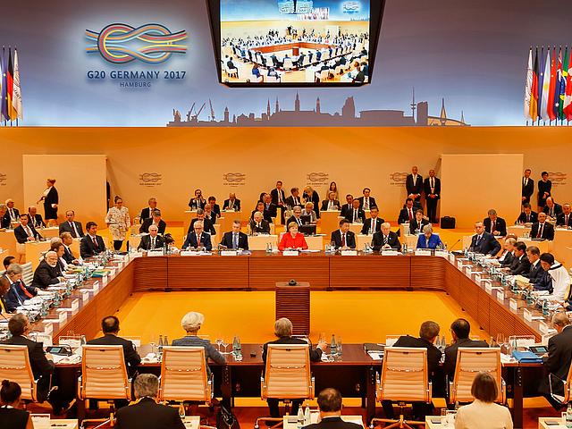 Auch beim G20-Treffen 2017 in Hamburg bekräftigten die wichtigsten Industrie- und Entwicklungsländer ihren Willen zu mehr Klimaschutz