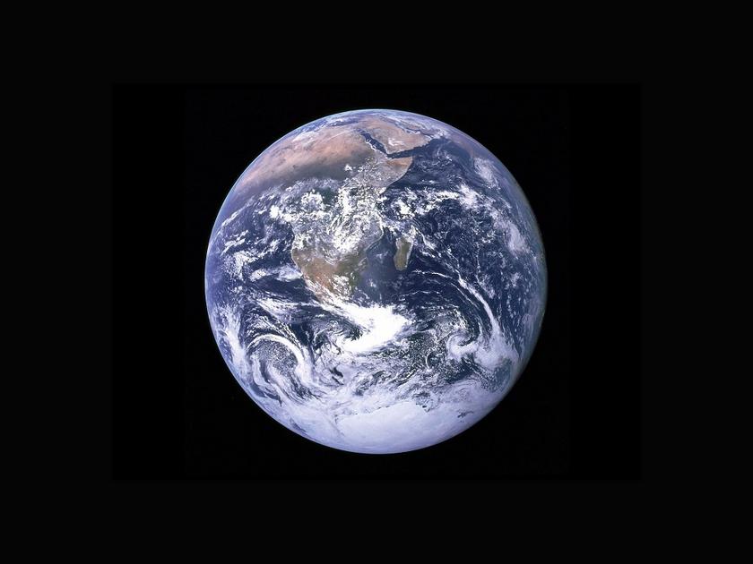 Blick auf Planet Erde aus dem Weltall