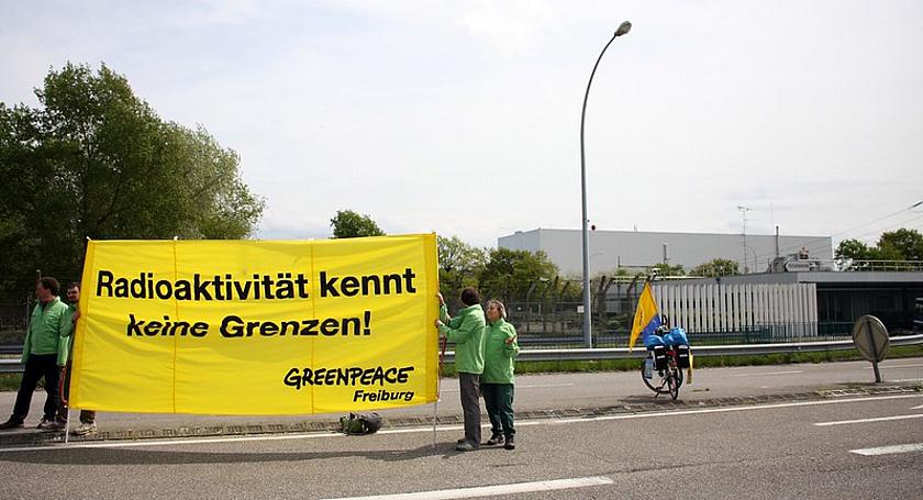 Anti-Atom-Demo nahe dem Atomkraftwerk Fessenheim