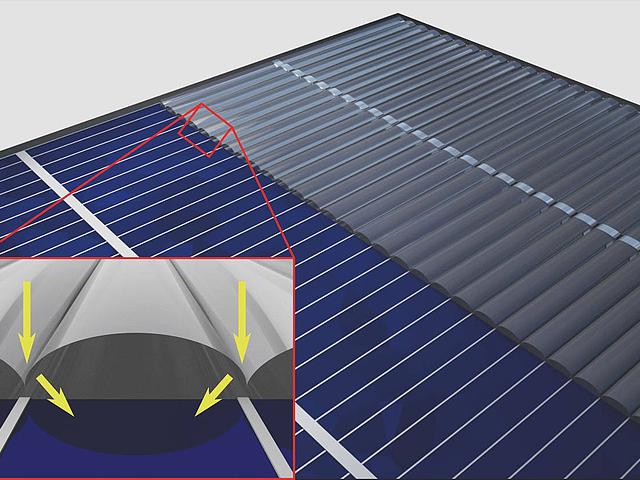 Mithilfe von Tarnkappen lässt sich die Effizienz von Solarmodulen steigern. (Bild: © Karlsruher Institut für Technologie KIT)