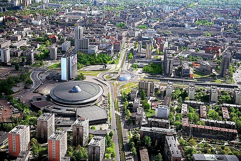 Blick auf die Stadt Katowice in Polen