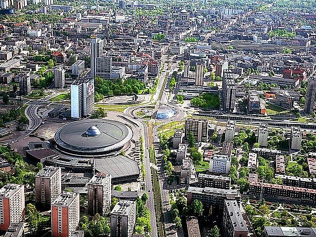 Blick auf die Stadt Katowice in Polen