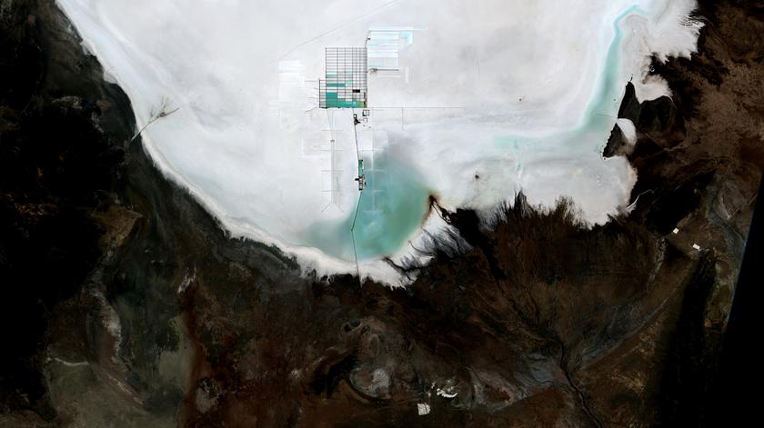 Lithium-Mine im Salar de Uyuni in Bolivien