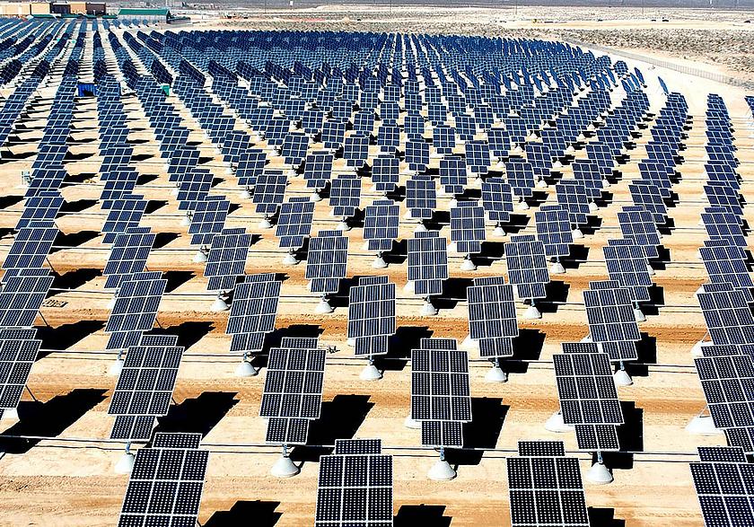 Solaranlage in einer Wüste
