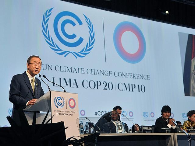 Bereits auf dem Klimagipfel im Dezember 2014 im peruanischen Lima mahnte UN-Generalsekretär Ban Ki-moon eine schnelle Einigung auf ein globales Klimaabkommen in Paris an. (Foto: Ministerio de Relaciones Exteriores del Perú, flickr.com, CC BY-SA 2.0)