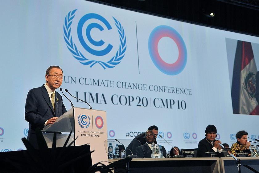 Bereits auf dem Klimagipfel im Dezember 2014 im peruanischen Lima mahnte UN-Generalsekretär Ban Ki-moon eine schnelle Einigung auf ein globales Klimaabkommen in Paris an. (Foto: Ministerio de Relaciones Exteriores del Perú, flickr.com, CC BY-SA 2.0)