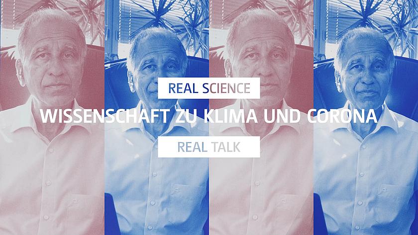 Den Auftakt zum Online-Klimatalk machte der Klimaforscher Mojib Latif. (Videoserie „Real Science, Real Talk – Wissenschaft zu Klima und Corona“ © DKK)