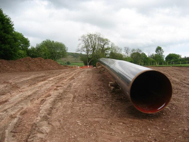 Neue Gaspipeline bei Cusop, UK