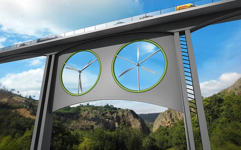 Das spanisch-britische Forscherteam favorisiert das Konzept mit zwei mittelgroßen Rotoren, obwohl 24 kleine Turbinen unter dem Aspekt der reinen Energiegewinnung am effizientesten wären. (Grafik: José Antonio Peñas, Sinc)