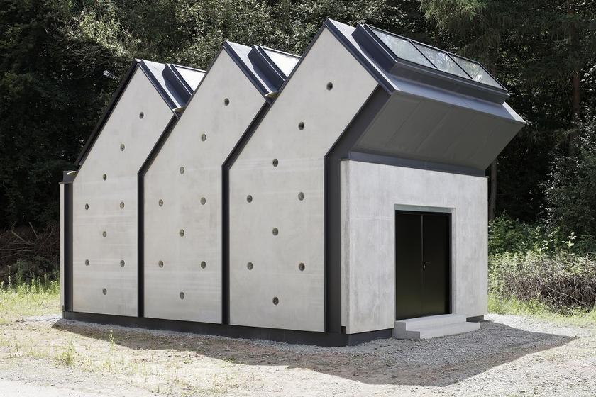Small House IV auf dem Universitätsgelände der TU Kaiserslautern, Forschungsprojekt Betonfassade mit Solarwärme-Speicherung