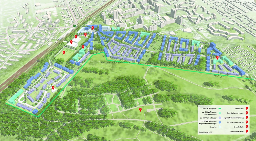 Der Bebauungsplan für das Gelände in Lichterfelde.