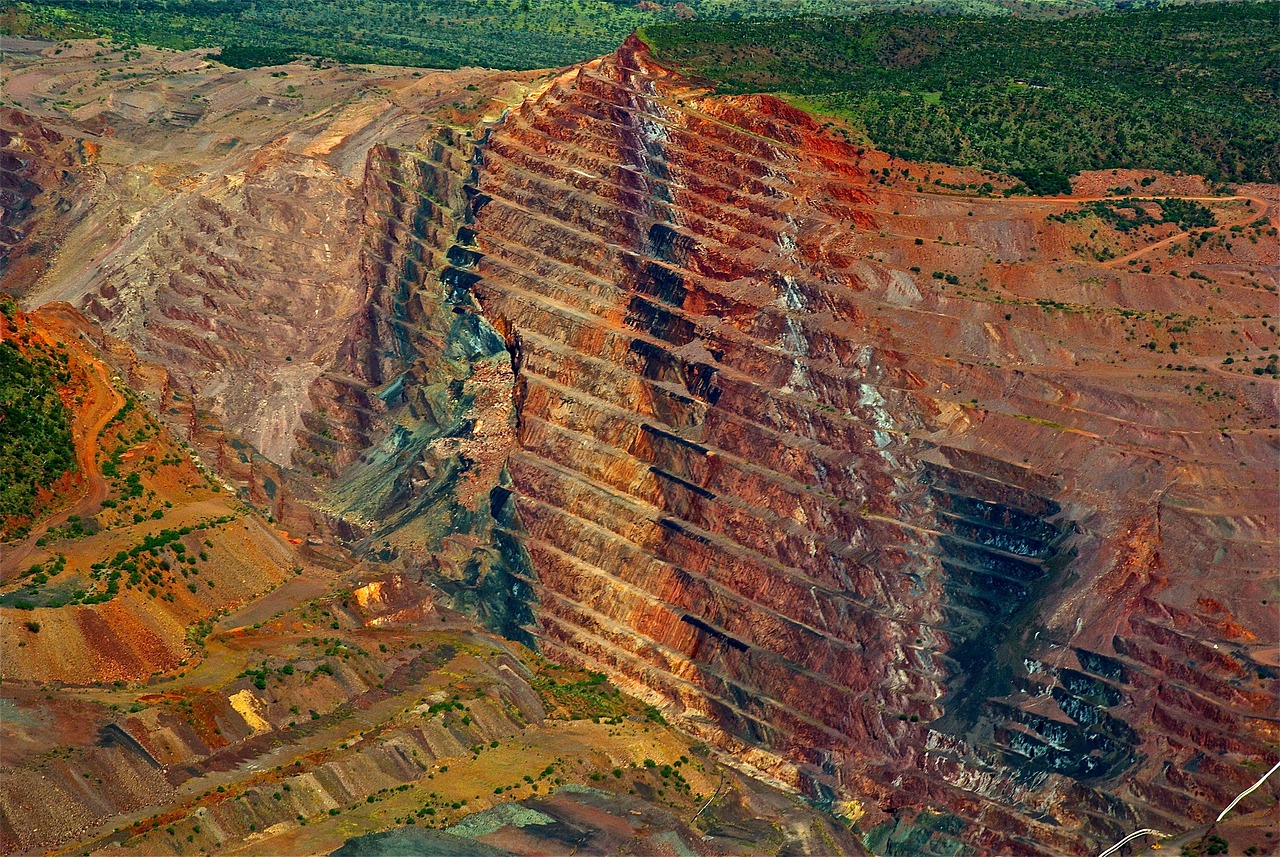 Bergbau in verschiedenen Farben